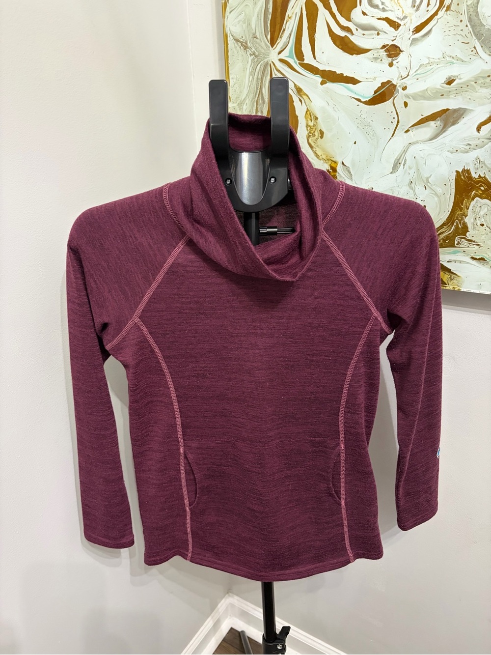 KUHL Women's Lea Cowl Neck Pullover Burgundy L